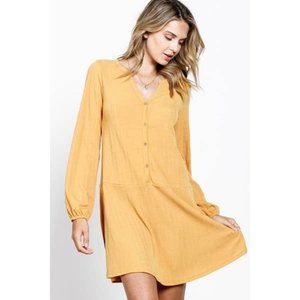 NEW Rib Button Down Flare Hem Knit Dress